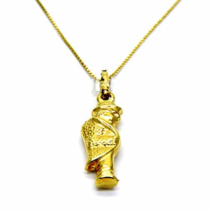 PEGASO GIOIELLI Collana Oro Giallo 18kt (750) Catenina Veneta con Pendente Gobbo Gobbetto Portafortuna Donna Bambini