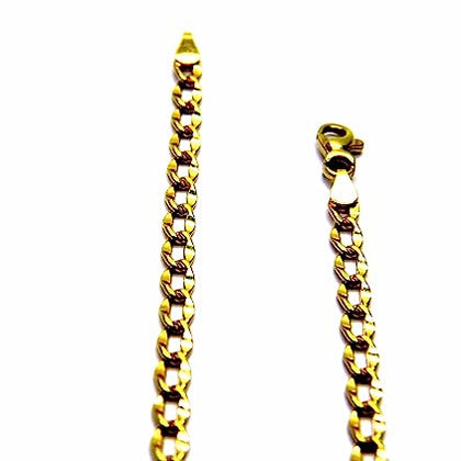 PEGASO GIOIELLI - Collana Oro Giallo 18kt (750) Catena Maglia Rombo Uomo Donna Bambini