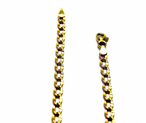 PEGASO GIOIELLI - Collana Oro Giallo 18kt (750) Catena Maglia Rombo Uomo Donna Bambini