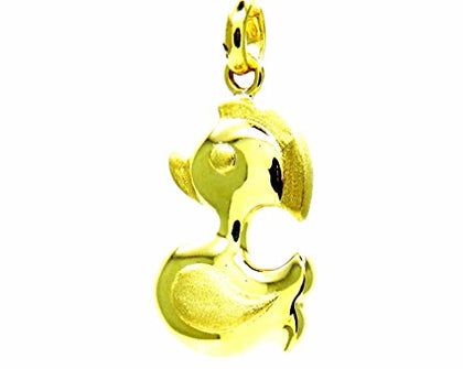 PEGASO GIOIELLI Ciondolo Oro Giallo 18kt (750) Pendente Papera Paperotto Satinato Donna Bambini