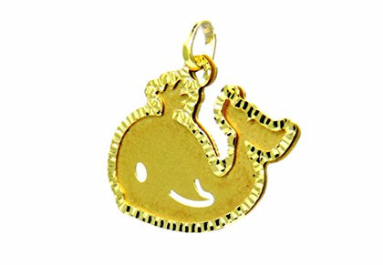 PEGASO GIOIELLI Ciondolo Oro Giallo 18kt (750) Pendente Balena Balenottero Satinato Donna Bambini