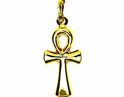 PEGASO GIOIELLI - Ciondolo Oro Giallo 18kt (750) Pendente Croce della Vita Donna Ragazza