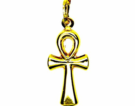 PEGASO GIOIELLI - Ciondolo Oro Giallo 18kt (750) Pendente Croce della Vita Donna Ragazza